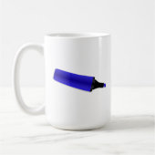 Blauer Leuchtmarker Kaffeetasse (Links)