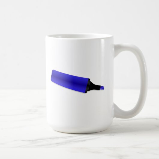 Blauer Leuchtmarker Kaffeetasse (Rechts)