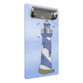 blauer Leuchtturm Mini Klemmbrett (Schrägansicht)