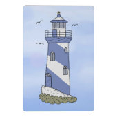 blauer Leuchtturm Mini Klemmbrett (Rückseite)