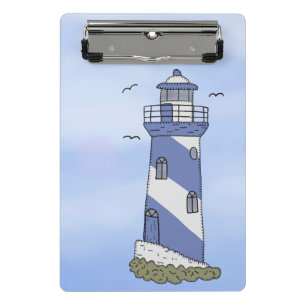 blauer Leuchtturm Mini Klemmbrett