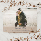 Blauer Leuchtturm Save the Date Karte