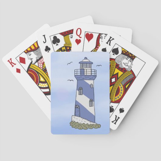 blauer Leuchtturm Spielkarten (Rückseite)