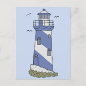 blauer Leuchturm Postkarte (Vorderseite)