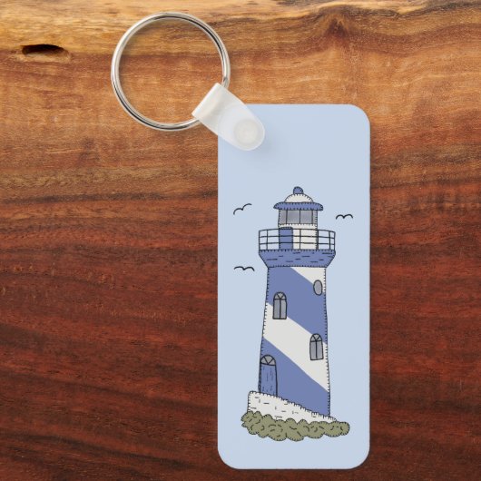blauer Leuchturm Schlüsselanhänger (Vorderseite)