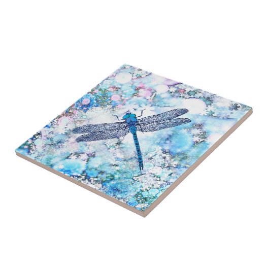 Blauer Libelle Fliese (Seite)