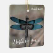 Blauer Libelle Keramik Ornament (Rechts)