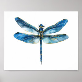 Blauer Libelle Poster