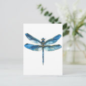 Blauer Libelle Postkarte (Stehend Vorderseite)