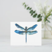 Blauer Libelle  Postkarte (Stehend Vorderseite)