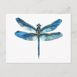 Blauer Libelle Postkarte