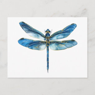 Blauer Libelle  Postkarte