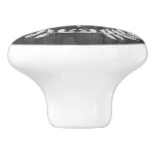 Blauer Libelle Rustikale Personalisierte Keramik K Keramikknauf (Seitenansicht)