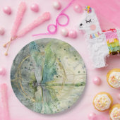 Blauer Libellen-Aquarell-Pappteller Pappteller (Party)