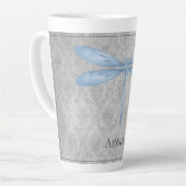 Blauer Libellen-Damaskus Milchtasse (Linke Ecke)