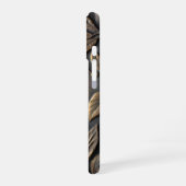 BLAUER LIBELLEN-METALLDESIGN iPhone 16 HÜLLE (Linke Seite)