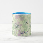 Blauer Libellen-Muttertags-Mug Tasse (Zentrum)