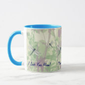 Blauer Libellen-Muttertags-Mug Tasse (Links)