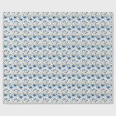 Blauer Libellen- und Blumen-Blumengeschenkverpacku Geschenkpapier (Flach)