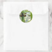 Blauer Libellensticker Runder Aufkleber (Tasche)