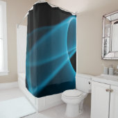 Blauer Lichtstrahl Duschvorhang (Beispiel)