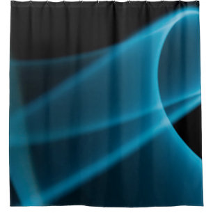 Blauer Lichtstrahl Duschvorhang