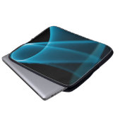 Blauer Lichtstrahl Laptopschutzhülle (Vorne Knopf)