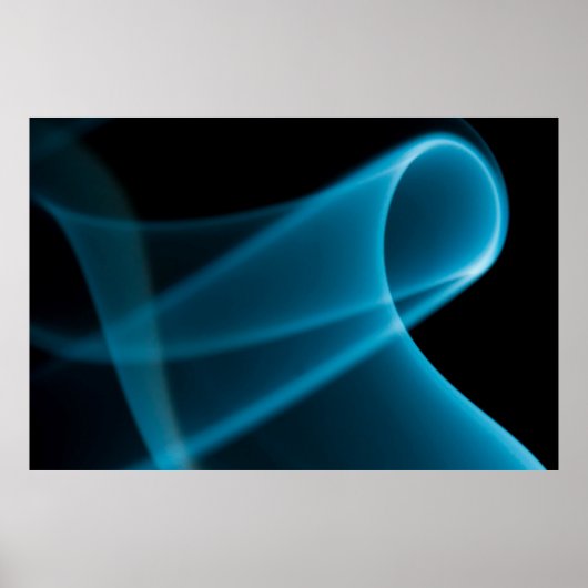 Blauer Lichtstrahl Poster (Vorne)