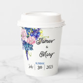 Blauer Liebhaber Pappbecher (Vorderseite)