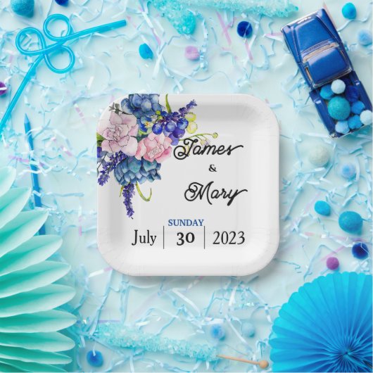 Blauer Liebhaber Pappteller (Party)