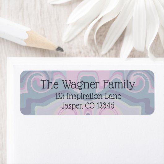 Blauer Lila Abstrakter Swirbeleffekt (Insitu)