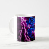 blauer/lila Drache Kaffeetasse (Vorderseite Links)