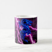 blauer/lila Drache Kaffeetasse (Mittel)