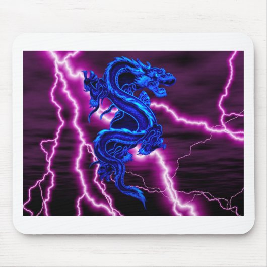 blauer/lila Drache Mousepad (Vorne)