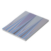 Blauer, Lila, grauer Zickzack Kunstdruck Notizblock (Rotiert)