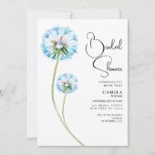 Blauer lila grüne Leuchter mit blumengeschmücktem Einladung (Vorderseite)