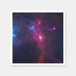 Blauer lila heller Starry Himmel Serviette