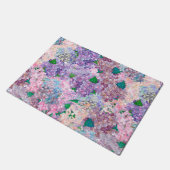 Blauer lila Hydrangea und Flieder Fußmatte (Schrägansicht)