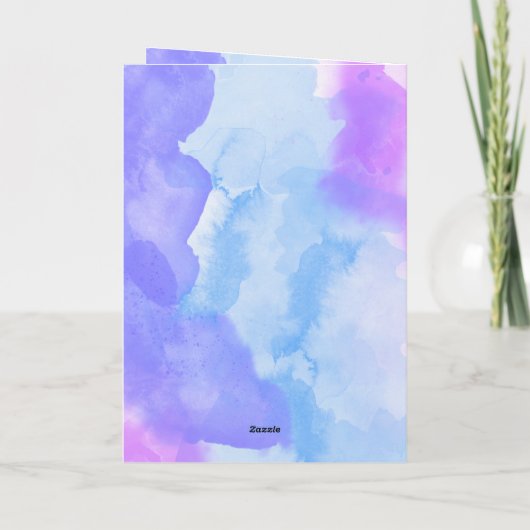 Blauer Lila Labrador Valentinstag Karte (Rückseite)