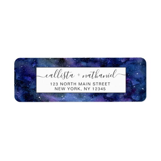 Blauer Lila Majestic Starnebel Wasserfarbe (Vorne)