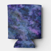 Blauer Lila Majestic Starnebel Wasserfarbe Dosenkühler (Rückseite)