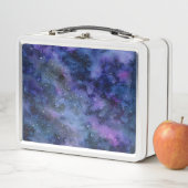 Blauer Lila Majestic Starnebel Wasserfarbe Metall Brotdose (Beispiel)