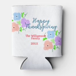 Blauer lila rosa glückliches Dankeschön hinzufügen Dosenkühler