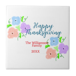 Blauer lila rosa glückliches Dankeschön hinzufügen Fliese