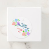 Blauer lila rosa glückliches Dankeschön hinzufügen Geschenkanhänger (Beispiel)