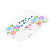 Blauer lila rosa glückliches Dankeschön hinzufügen Magnet (Linke Seite)