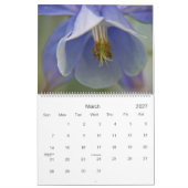 Blauer lila rosa Kalender der Blumen-2010 (Mär 2027)