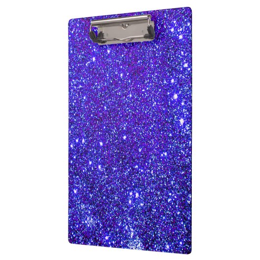 Blauer lila Schein-Glitzer-Girly Klemmbrett 2 (Links)
