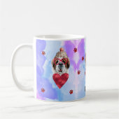 Blauer Lila St. Bernard Valentine's Day-Geschenk H Kaffeetasse (Links)