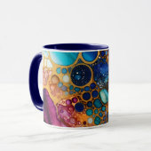 Blauer, Lila, türkisfarbener Alkohol und alkoholis Tasse (Vorderseite Links)